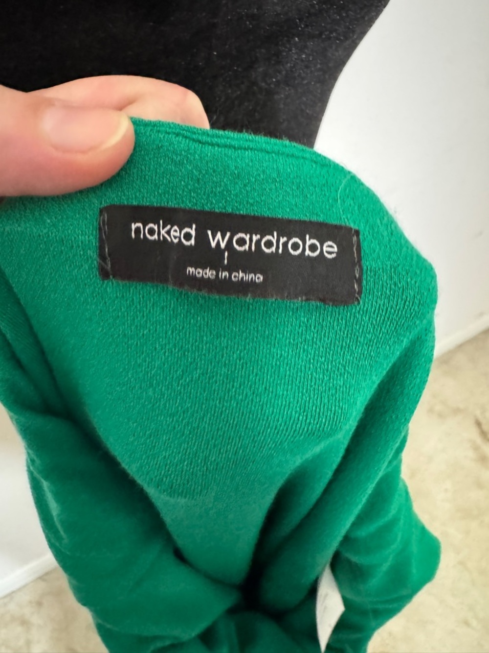 Naked Wardrobe Green 2-Piece Set High Neck Crop & Midi Bodycon Pencil Skirt Sz L - Picture 6 of 7